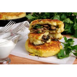 Potato zrazy with mushrooms