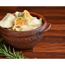 Cabbage and wild mushrooms varenyky (dumplings) VEGA